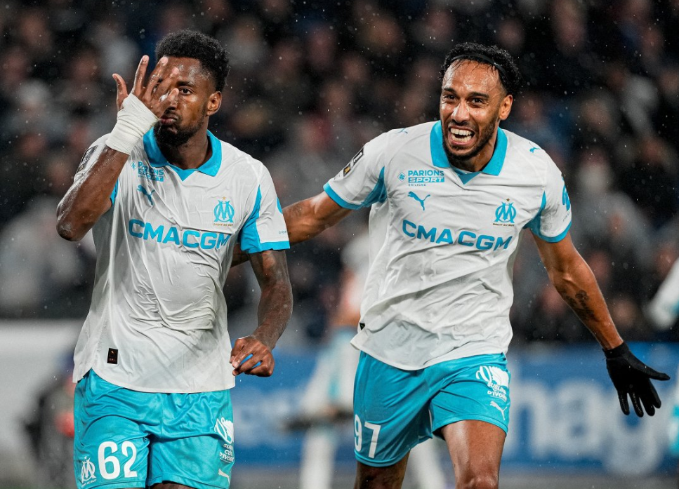 Aubameyang and Murillo turn it around as Marseille snatch victory